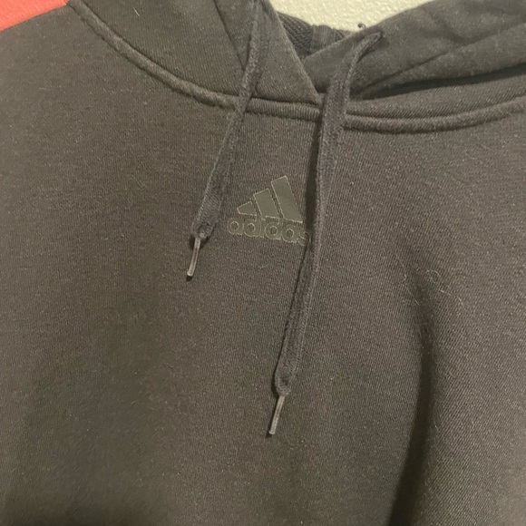 Adidas Women’s Black Pink Stripe Hoodie Size Medium - Picture 8 of 10